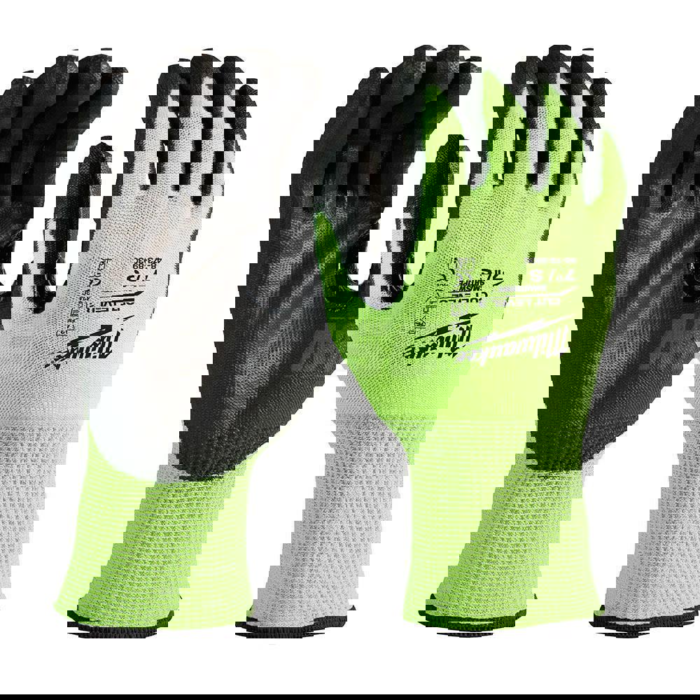 Cut, Puncture & Abrasive-Resistant Gloves: Size S, ANSI Cut A3, ANSI Puncture 0, Nitrile, Polyurethane